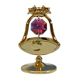 Сувенир "Колокольчик" с цветным кристаллом Swarovski в индивидуальной упаковке, сталь