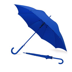 Зонт-трость с системой защиты от ветра и ручкой с покрытием soft-touch , эпонж