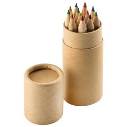 Подарочный набор из 12-ти цветных карандашей, дерево, картон