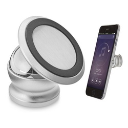 Магнитный держатель для телефона, вращающееся крепление на 360 градусов позволяет прикрепить телефон в удобном положении, алюминий
