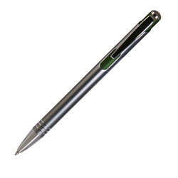 Ручка шариковая "Fortune silver", металл (алюминий), отделка - хром, серебристая с цветными деталями