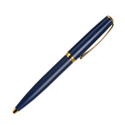 Ручка шариковая "Брессон" с поворотным механизмом и матовым покрытием, cтержень – «Parker type», латунь, элементы отделки - золото