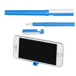 Трехгранная шариковая ручка "Trend" с колпачком- подставкой для телефона или планшета, пластик