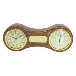 Часы настольные с термометром и шильдом под логотип, МДФ