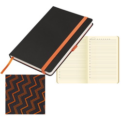Ежедневник недатированный, Portobello Trend, Chameleon, для лазерной гравировки (на черной обложке получается оранжевая гравировка), оранжевые резинка, форзац и нахзац, 256 стр., набор стикеров, в индивидуальной пластиковой упаковке
