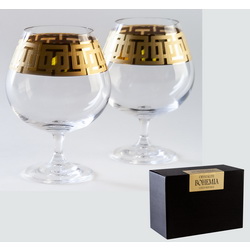 Набор "Эллада" из 2-х бокалов для бренди, 690мл, богемское стекло, Чехия