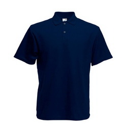Рубашка-поло детская, 9-11 лет, 65 полиэстр, 35 хлопок, 180 г на кв. метр, цвет темно-синий