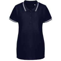 Рубашка-поло женская с боковыми разрезами, S-XXL, плотность 180 г/м кв., 100% хлопок