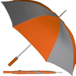Зонт-трость механичкский с цветными секторами, эпонж, алюминий, пластик