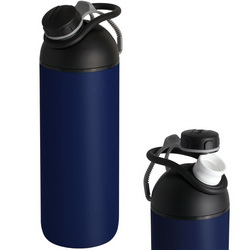 Бутылочка для воды, 400 мл, запатентованное дно надежно фиксирует бутылку к любой плоской поверхности, подходит для велосипедных держателей, двойные стенки сохраняют напитки горячими до 1,5 часов, холодными до 2 часов, пластик
