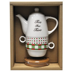 Чайный набор "Романс", керамика, дерево, в индивидуальной упаковке
