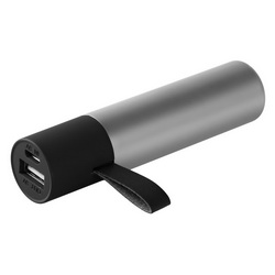 Внешний аккумулятор на 2600 mAh, в комплекте универсальный кабель microUSB для всех iPhone, металл, пластик, искусственная кожа