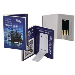 Флеш-карта USB в виде книги, 4Gb, пластик, бумага