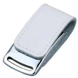 Флеш-карта USB, 32Gb, кожа, металл