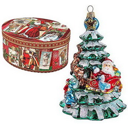 Украшение коллекционное "Рождественская ель", стекло, в подарочной коробке