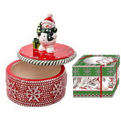 Шкатулка "Милый Снеговик", в подарочной коробке, керамика