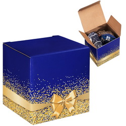 Сборная коробка "Конфетти" для подарков, микрогофрокартон