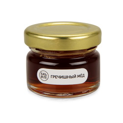 Мед натуральный гречишный, 30г, стекло, жесть