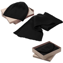 Комплект: шарф и шапка из акрила в индивидуальной упаковке